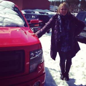 Well, then this happened. A new Ford pickup. First time for everything. Maximilian named our truck, McQueen. 